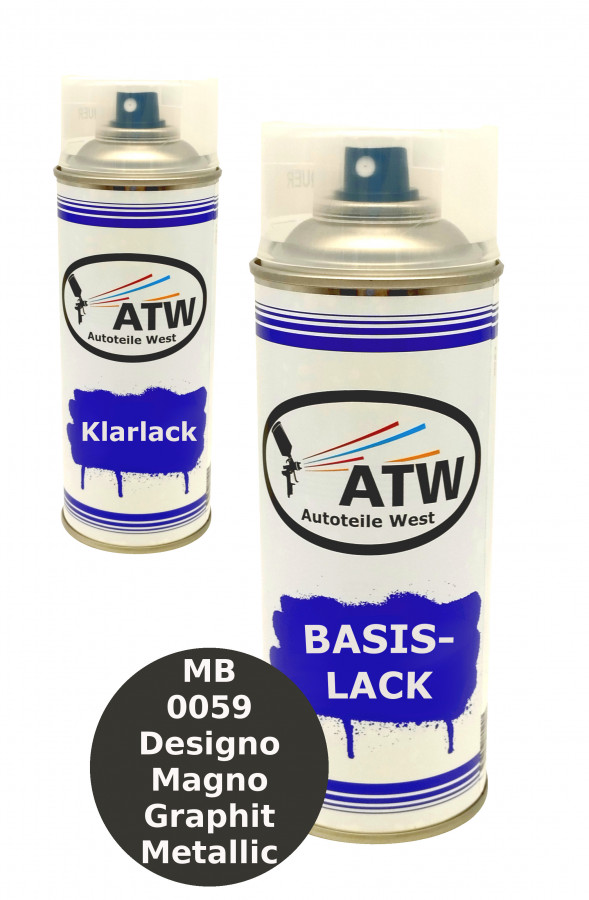 Autolack für Mercedes Benz 0059 Designo Magno Graphit Metallic +400ml Klarlack Set